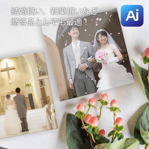 【Aiエンジン搭載】アクリルフォト（正方形）　色褪せない透明感