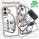 【Compos-Case】オナガグレ　墨絵風(白)