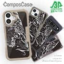 【Compos-Case】クロダイ(チヌ)　墨絵風(黒)