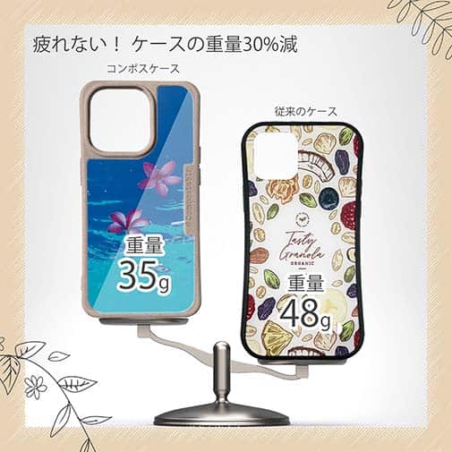 【Compos-Case】海の風景　海面に花