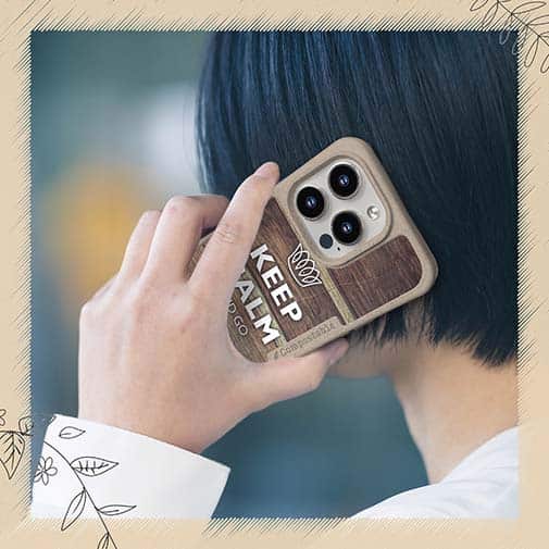 【Compos-Case】KEEP CALM AND OF FISHING　木目