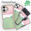 【Compos-Case】水彩ピンク&グリーン