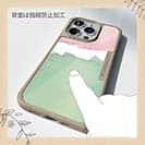 【Compos-Case】水彩ピンク&グリーン