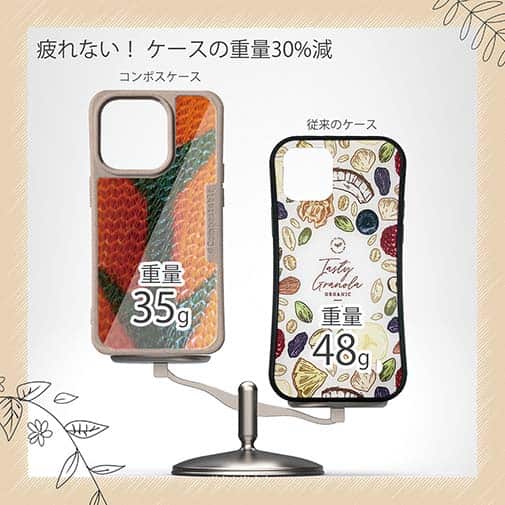 【Compos-Case】エギ柄　タイガーオレンジ