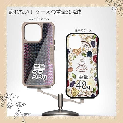 【Compos-Case】エギ柄　パープルラメ