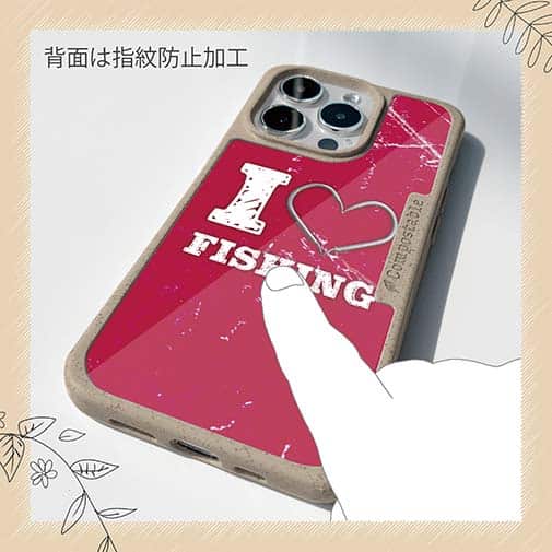 【Compos-Case】I love Fishing Red
