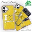【Compos-Case】I love Fishing Yellow