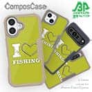 【Compos-Case】I love Fishing Green
