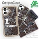 【Compos-Case】I love Fishing　Brown