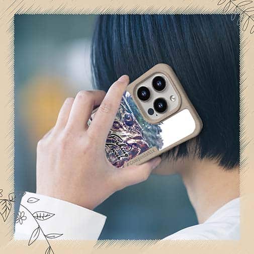 【Compos-Case】ブラックバスのバイト　ペイント風　ブルー