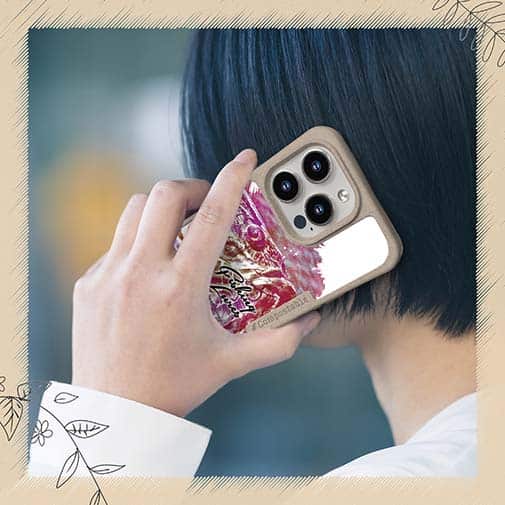 【Compos-Case】ブラックバスのバイト　ペイント風　レッド