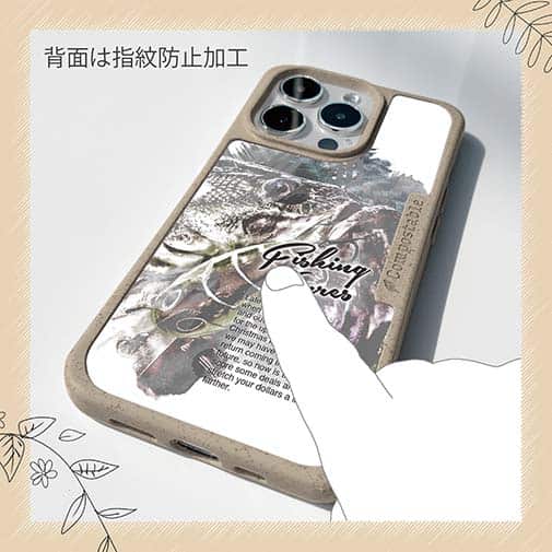 【Compos-Case】ブラックバスのバイト　ペイント風　モノトーン