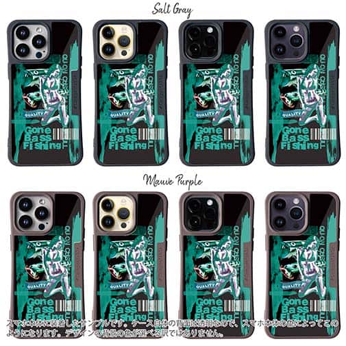 【Compos-Case】Gone Bass Fishing ローライダーポスター風　エメラルドグリーン