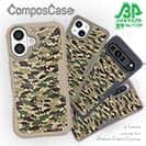 【Compos-Case】ブラックバス　迷彩柄　ブラウンカラー