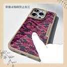 【Compos-Case】ブラックバス　迷彩柄　レッドカラー