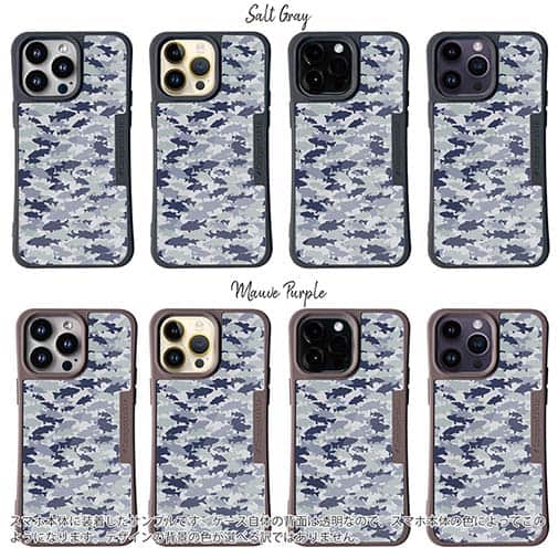 【Compos-Case】ブラックバス　迷彩柄　ライトブルー