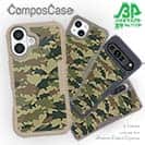 【Compos-Case】ブラックバス　迷彩大柄　アーミーカラー