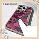 【Compos-Case】ブラックバス　迷彩大柄　レッドカラー