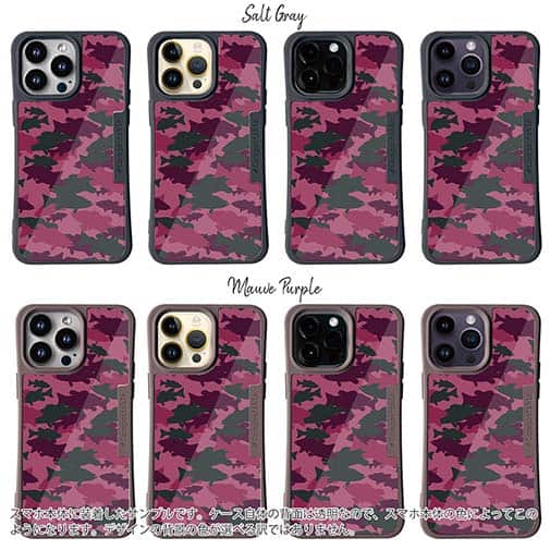 【Compos-Case】ブラックバス　迷彩大柄　レッドカラー