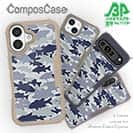 【Compos-Case】ブラックバス　迷彩大柄　ライトブルー