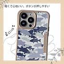 【Compos-Case】ブラックバス　迷彩大柄　ライトブルー