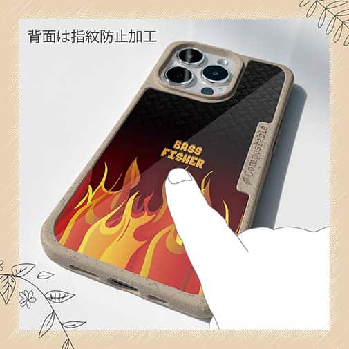【Compos-Case】BASS FISHER　ファイヤーパターン
