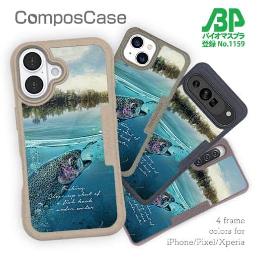 【Compos-Case】クローズアップ!　水中でニジマスが掛かった瞬間!