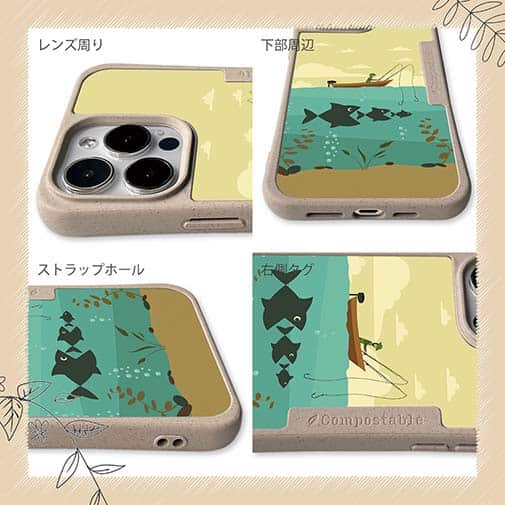 【Compos-Case】Fishing on the boat　イラスト