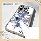 【Compos-Case】タトゥー風昇り鯉　ブルー&ホワイト