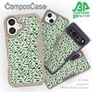 【Compos-Case】釣具のシームレスパターン　グリーン