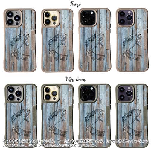 【Compos-Case】木に書かれたトラウトのイラスト