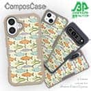 【Compos-Case】サーモンのシームレイスデザイン