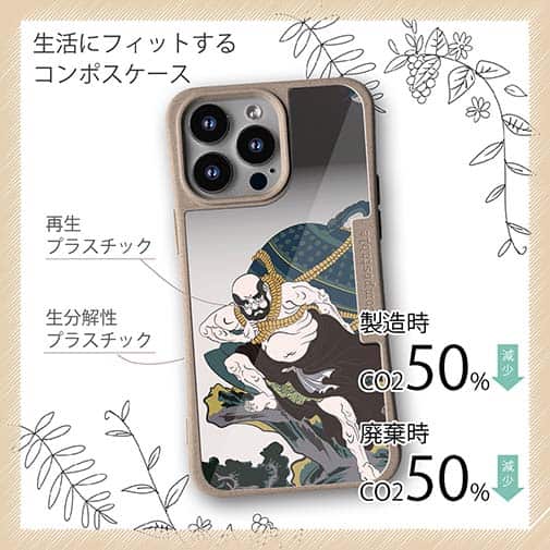 【Compos-Case】歌川国芳 其面影程能写絵 弁けい たいこもちのイラスト