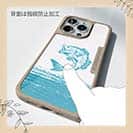 【Compos-Case】ブラックバスのイラスト　木目調