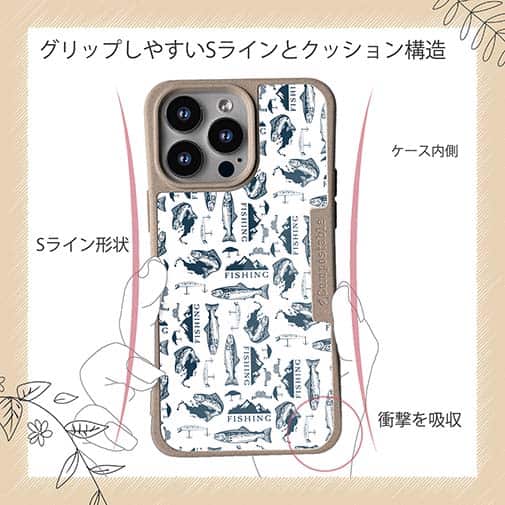 【Compos-Case】トラウトのシームレスパターン