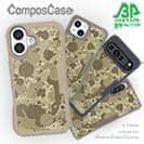 【Compos-Case】墨跡　迷彩大柄　ベージュカラー