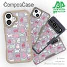 【Compos-Case】おどけた猫のシームレスパターン
