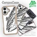 【Compos-Case】鰤(ブリ)　墨絵風　白