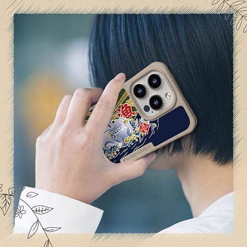 【Compos-Case】赤ワイン　大漁旗スマホケース　タチウオ