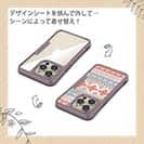【Compos-Case】ノルディック柄 ブルー&レッド