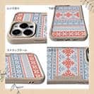 【Compos-Case】ノルディック柄 ブルー&レッド