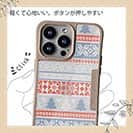 【Compos-Case】ノルディック柄 ブルー&レッド2