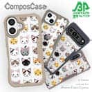 【Compos-Case】猫の顔のシームレス