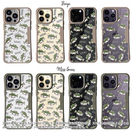 【Compos-Case】【釣りざんまい】ドット絵のブラックバスがいっぱい