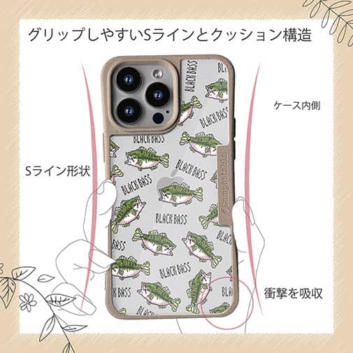 【Compos-Case】【釣りざんまい】ドット絵のブラックバスがいっぱい