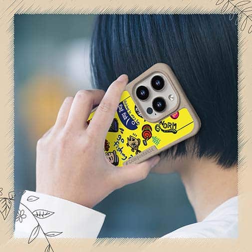 【Compos-Case】【釣りざんまい】釣り好きですがなにか?_カラフルイエロー