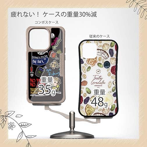 【Compos-Case】【釣りざんまい】釣り好きですがなにか?_カラフルブラック