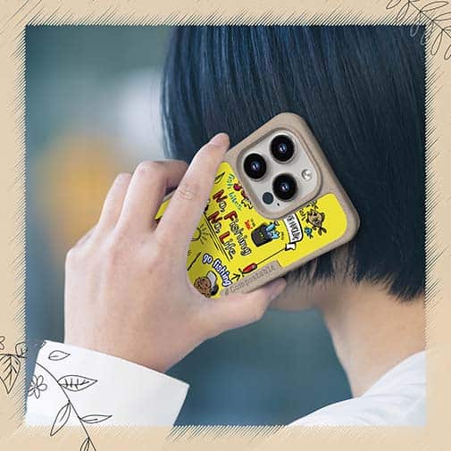 【Compos-Case】【釣りざんまい】釣りが好きなんです_カラフルイエロー