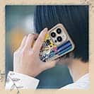 【Compos-Case】赤ワイン　大漁旗スマホケース　マアジ