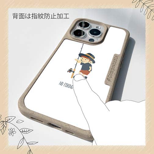 【Compos-Case】【釣りざんまい】釣りに行きたい少年_ホワイト